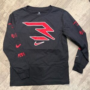 3 Brand Black Tee with Red Accents